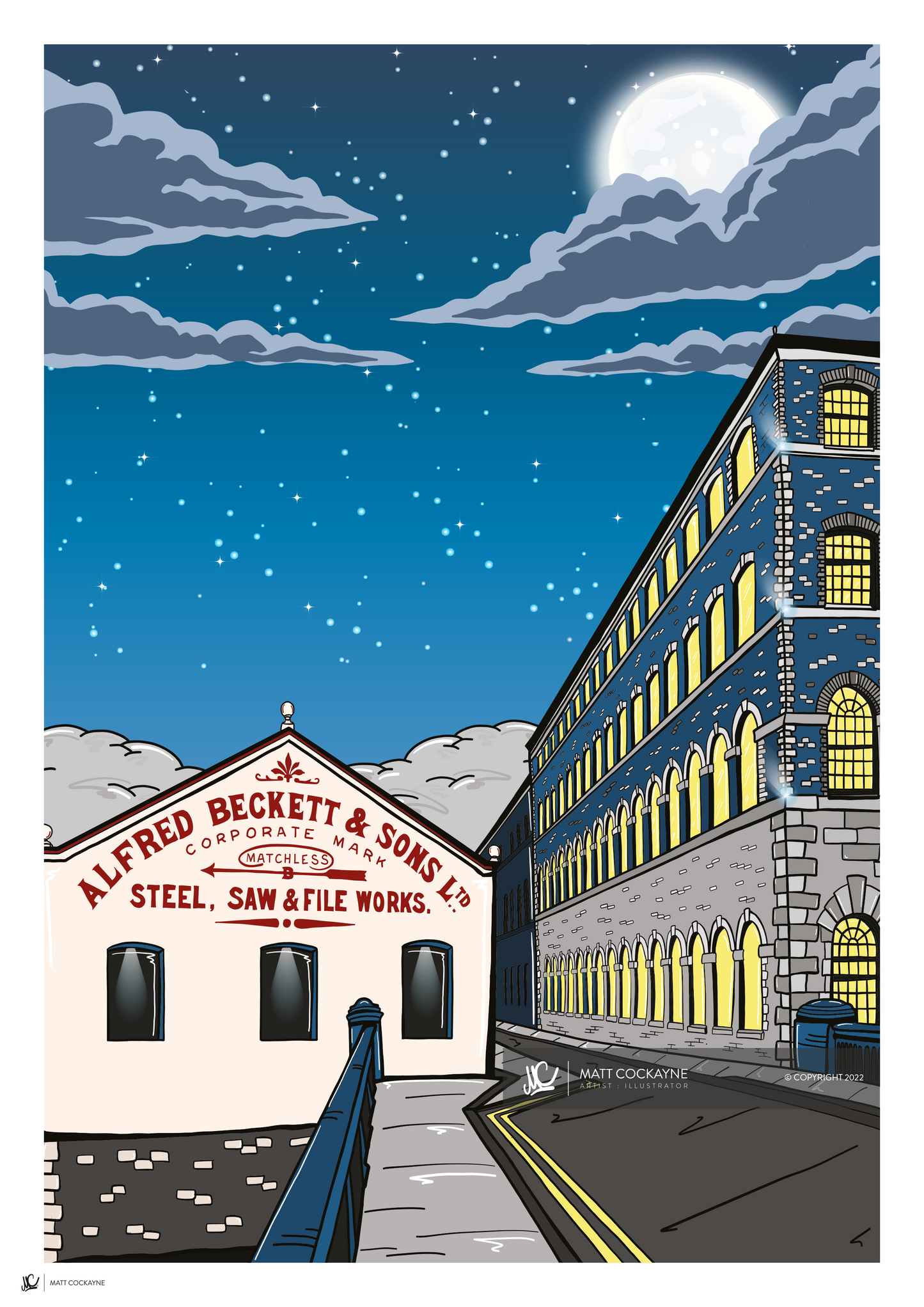 BROOKLYN WORKS - Sheffield Prints - Wall Art - Poster - Print - Canvas - Illustration