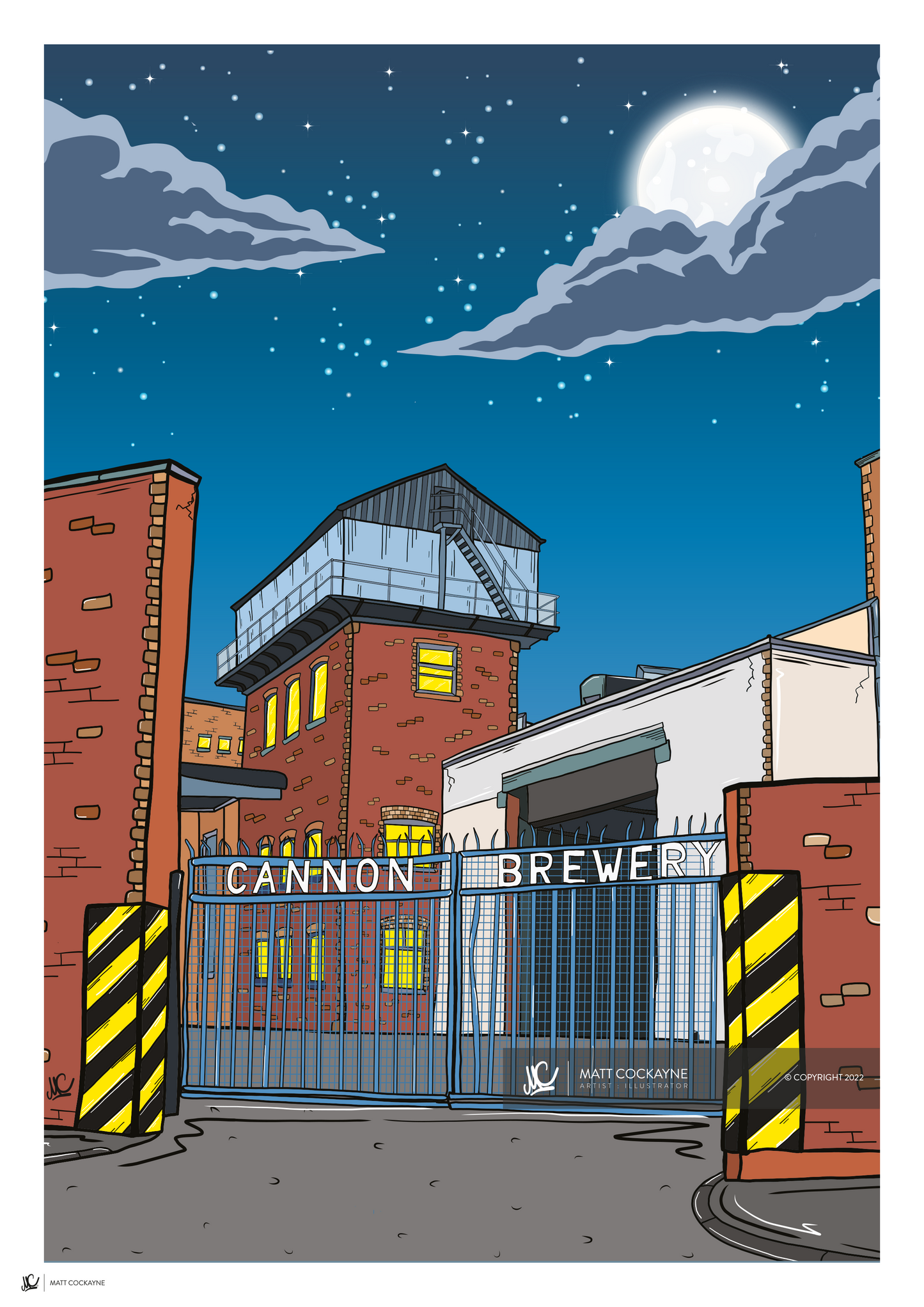 CANNON WORKS - Sheffield Prints - Wall Art - Poster - Print - Canvas - Illustration