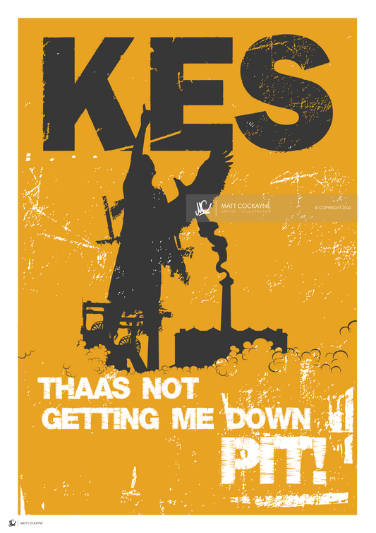Kes - Sheffield Prints - Wall Art - Poster - Print - Canvas - Illustration