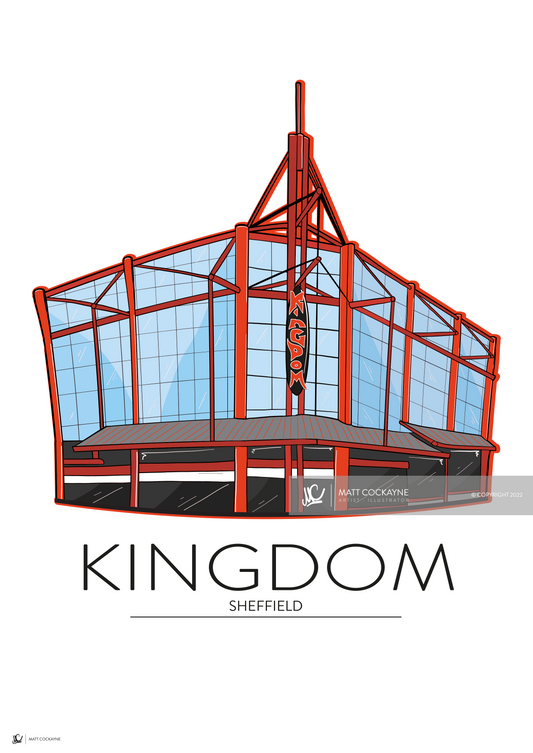 CLUBS - KINGDOM - Sheffield Prints - Wall Art - Poster - Print - Canvas - Illustration