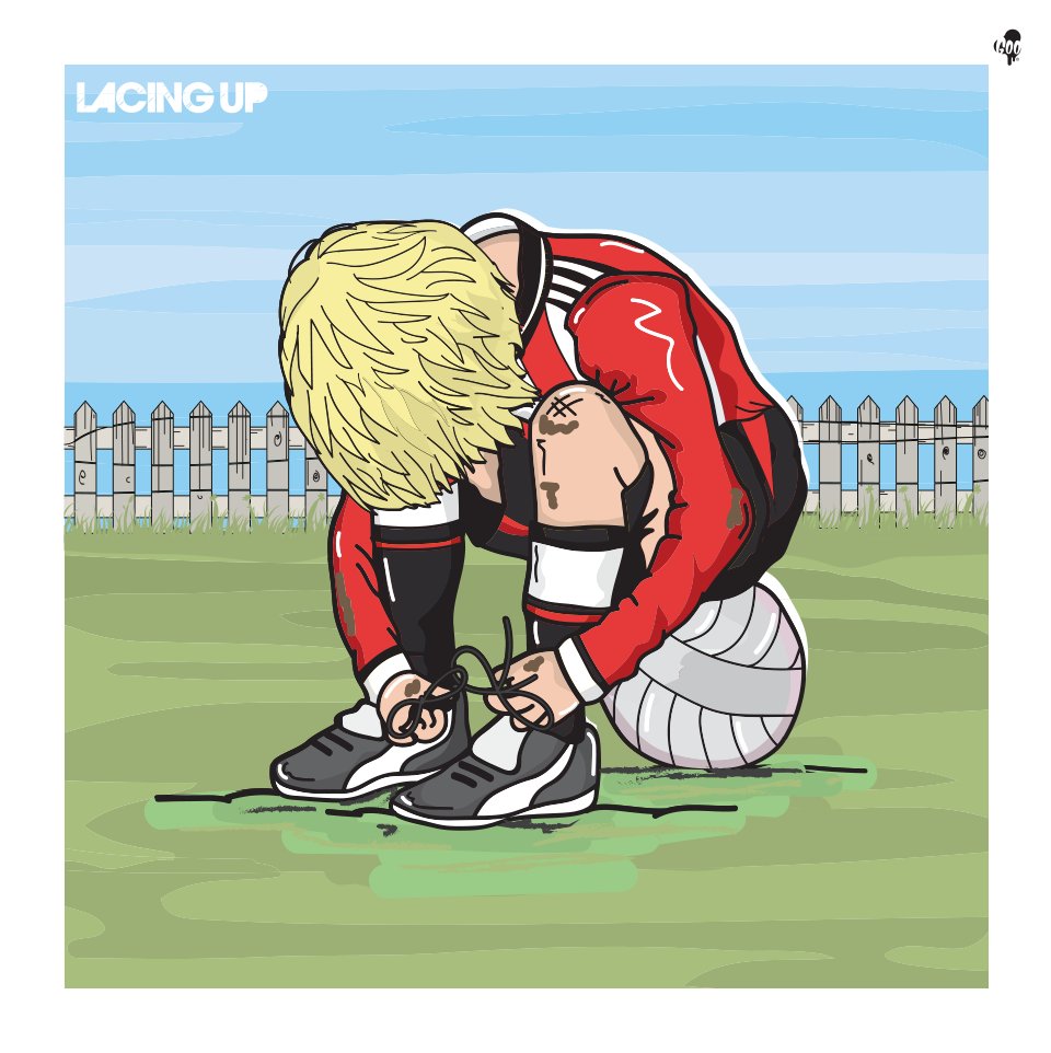 SUFC Lacing Up – personalised print