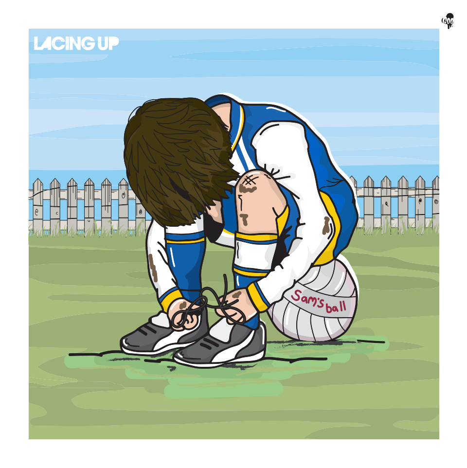 SWFC Lacing Up – personalised print