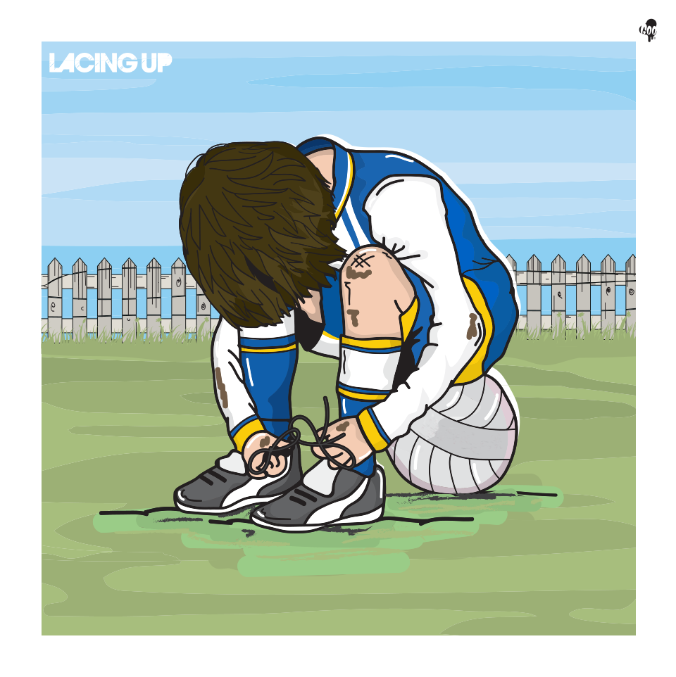SWFC Lacing Up – personalised print