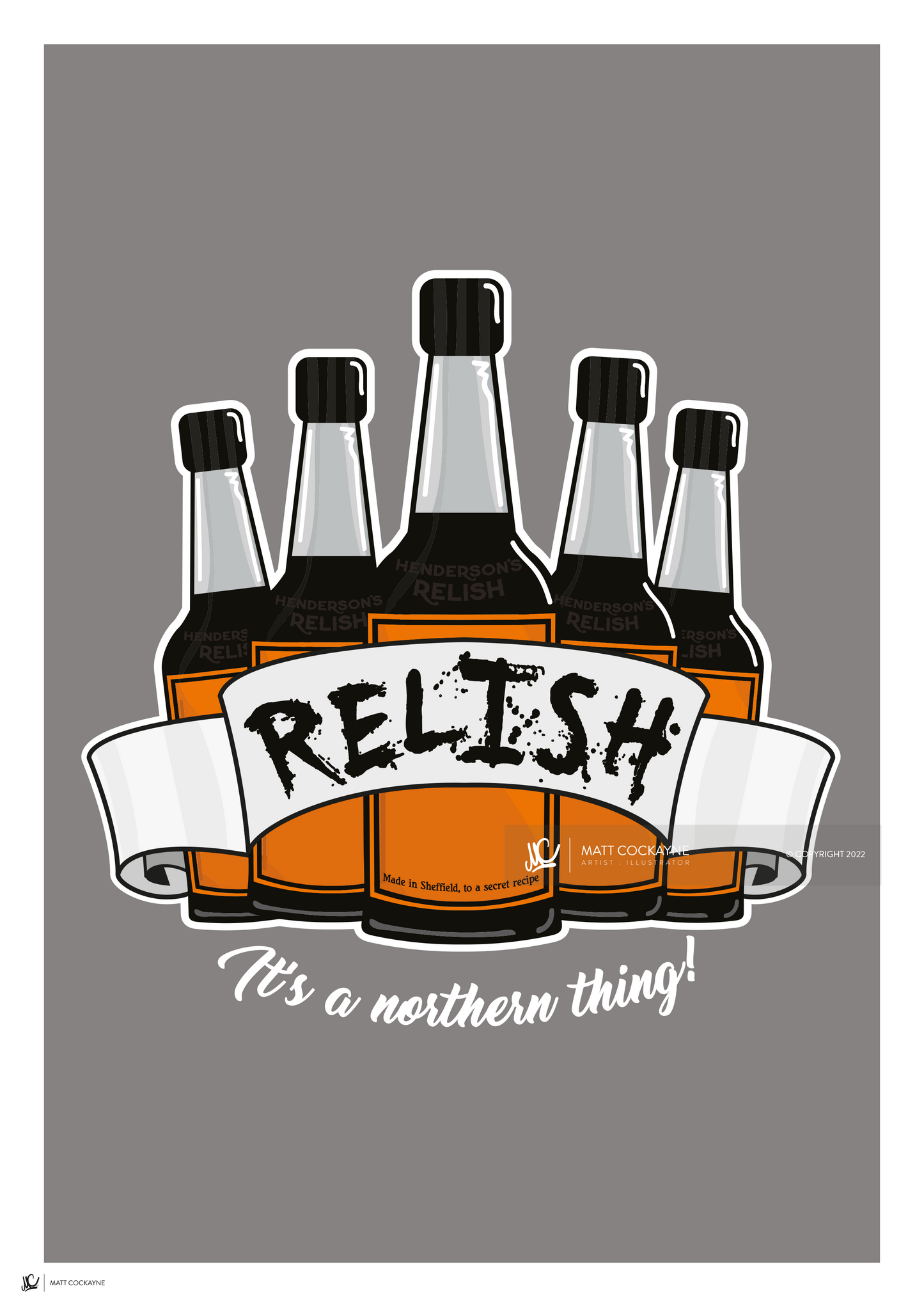 HENDOS - IT'S A NORTHERN THING - Sheffield Prints - Wall Art - Poster - Print - Canvas - Illustration