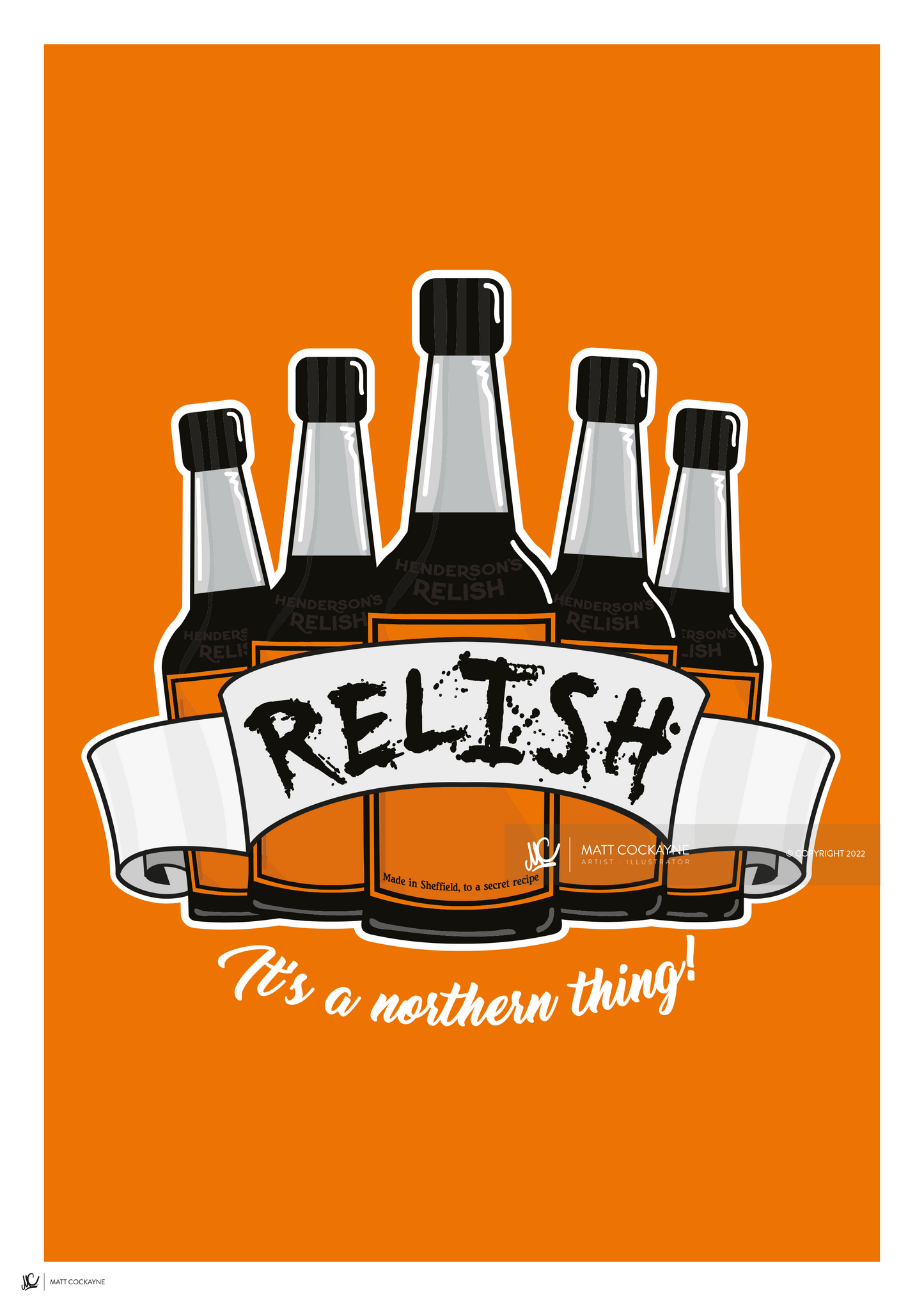 HENDOS - IT'S A NORTHERN THING - Sheffield Prints - Wall Art - Poster - Print - Canvas - Illustration