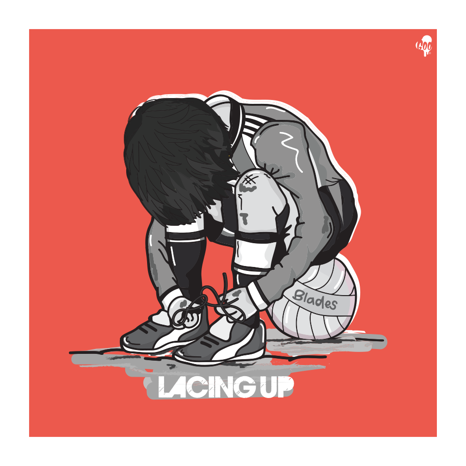 SUFC Lacing Up – personalised print