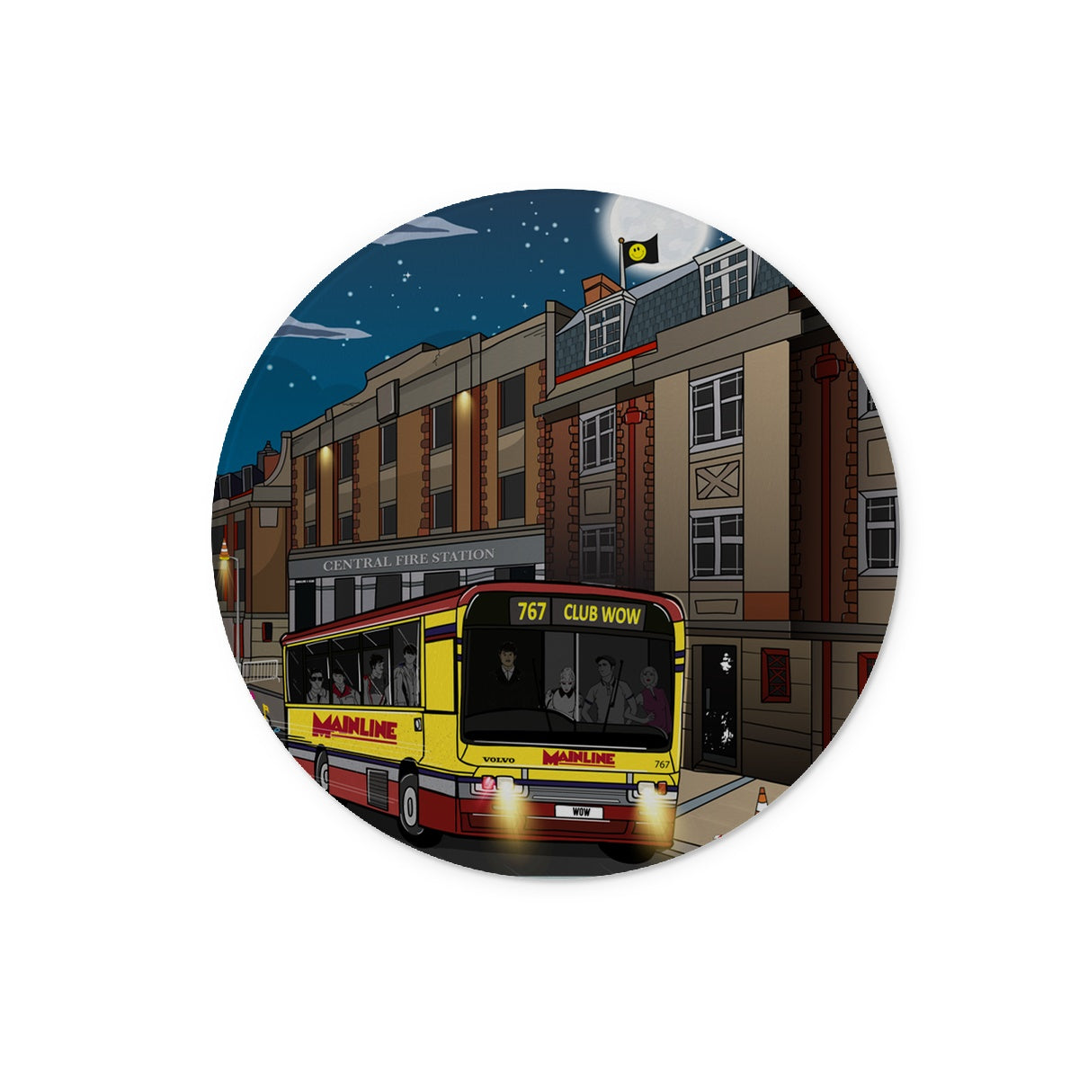 Wow Bus Glass Chopping Board