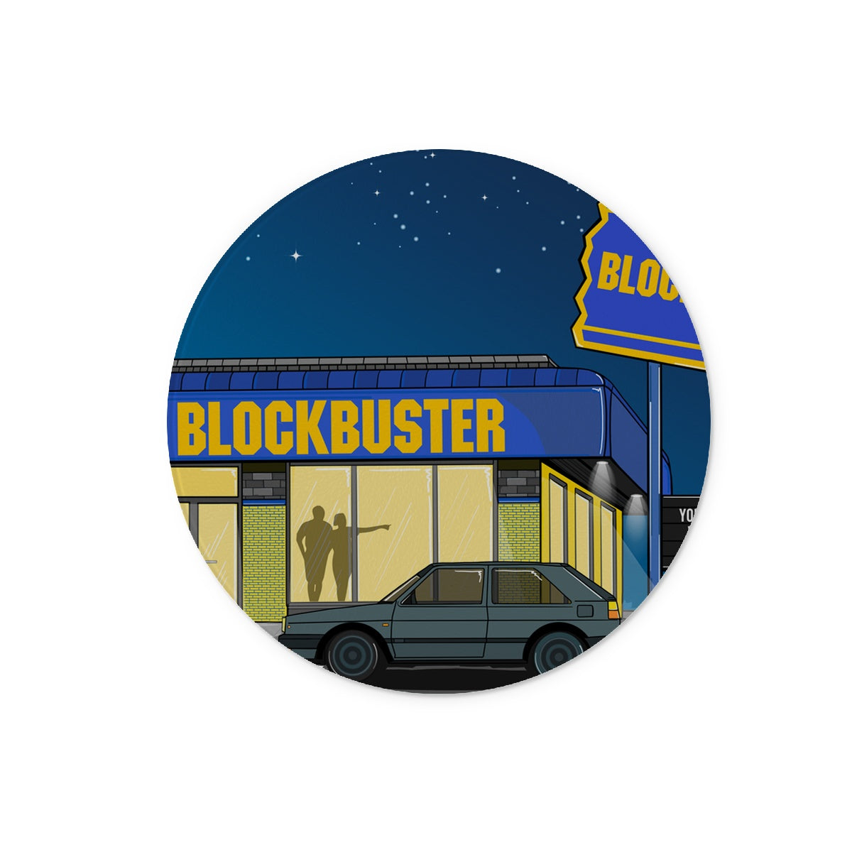 Blockbuster Nights Glass Chopping Board