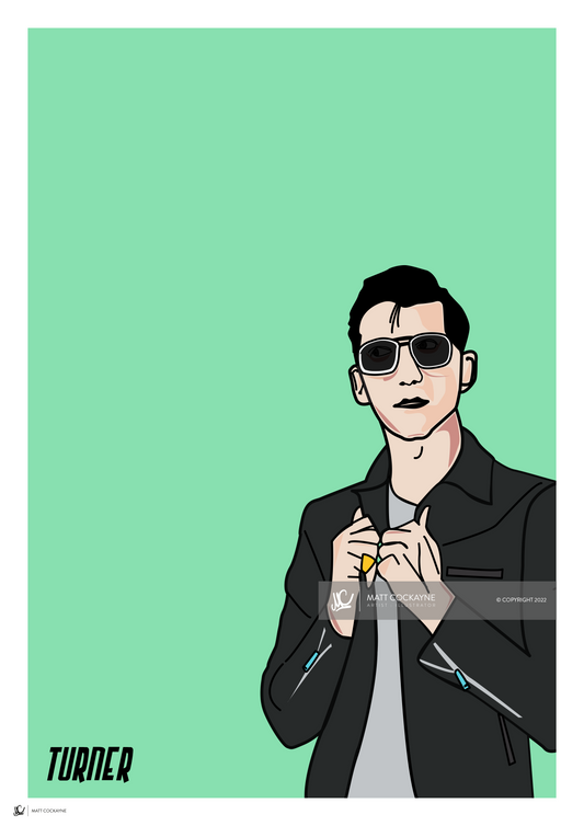 WORKING CLASS HEROES - ALEX TURNER- Sheffield Prints - Wall Art - Poster - Print - Canvas - Illustration