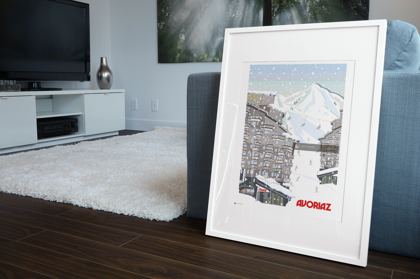 Avoriaz - Wall art - print - canvas - poster - illustration