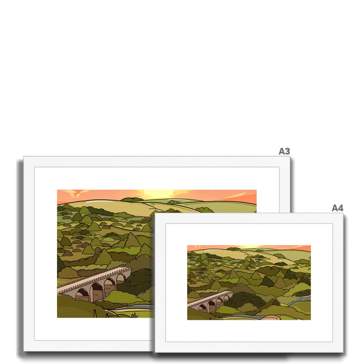 Monsal Head - Into the sunset Framed & Mounted Print