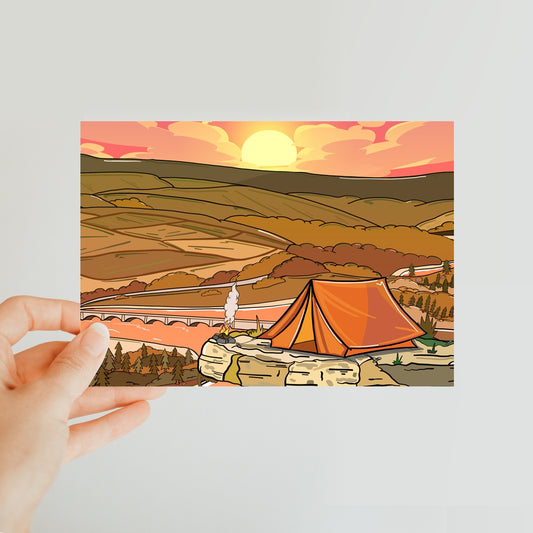 Bamford Edge - Into the sunset Classic Postcard
