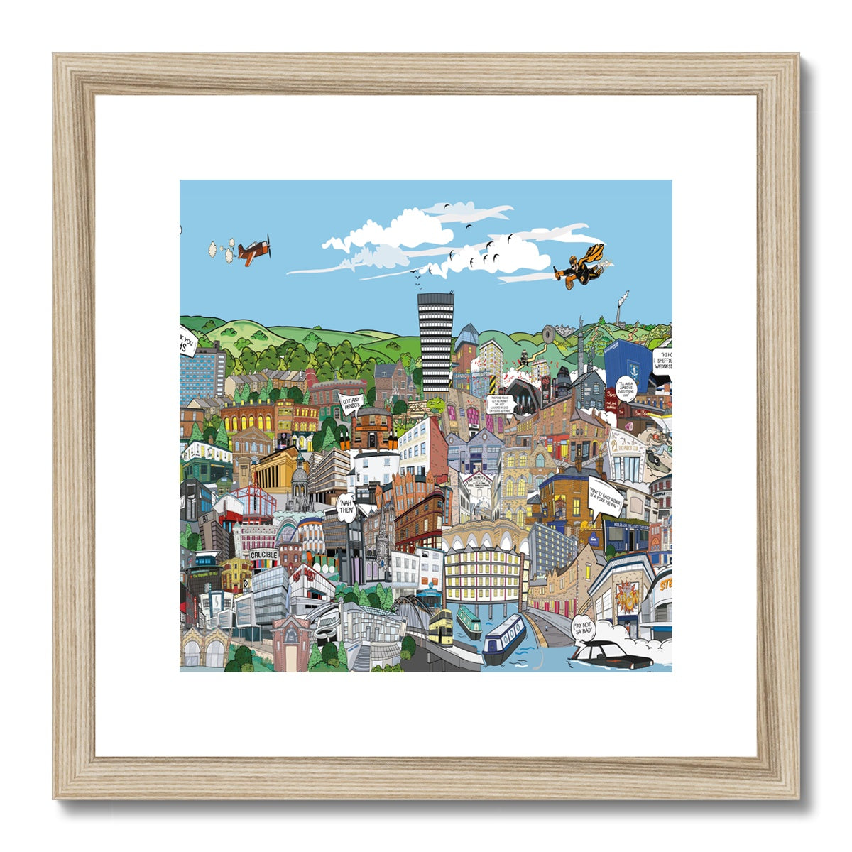 The Sheffield Scene Framed & Mounted Print