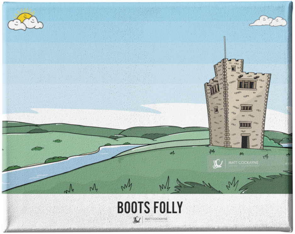 BOOTS FOLLY - Peak District Prints - Wall Art - Poster - Print - Canvas - Illustration