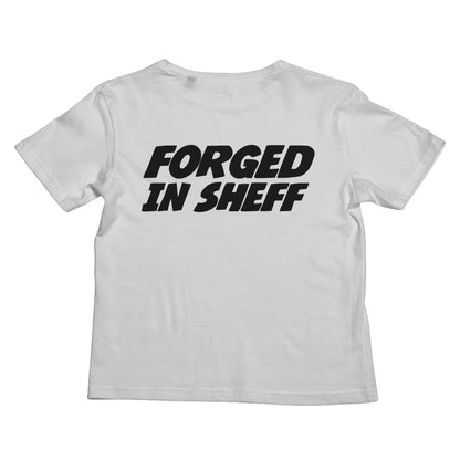 FORGED IN SHEFF Kids T-Shirt