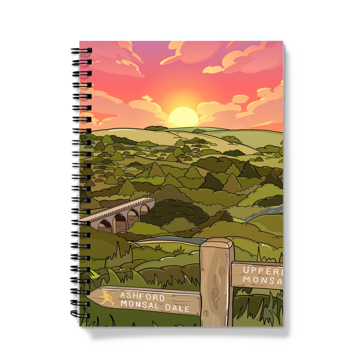 Monsal Head - Into the sunset Notebook