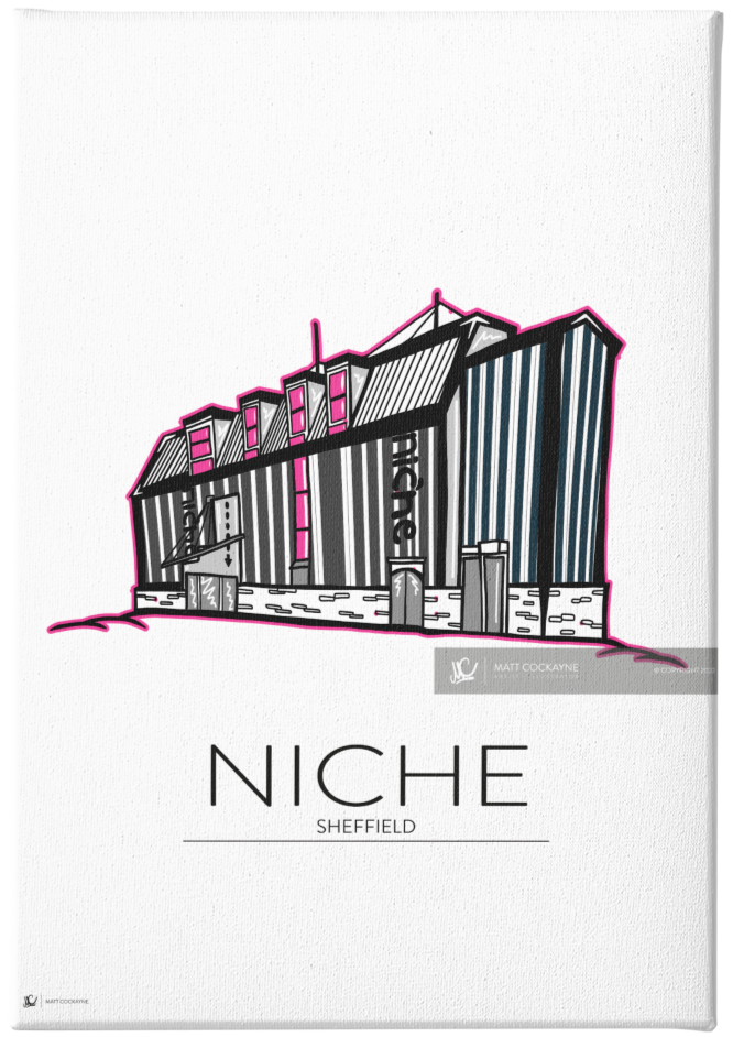 CLUBS - NICHE - Sheffield Prints - Wall Art - Poster - Print - Canvas - Illustration