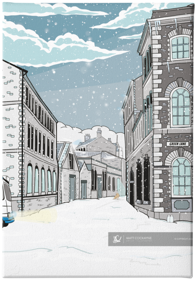 GREEN LANE - Sheffield Prints - Wall Art - Poster - Print - Canvas - Illustration