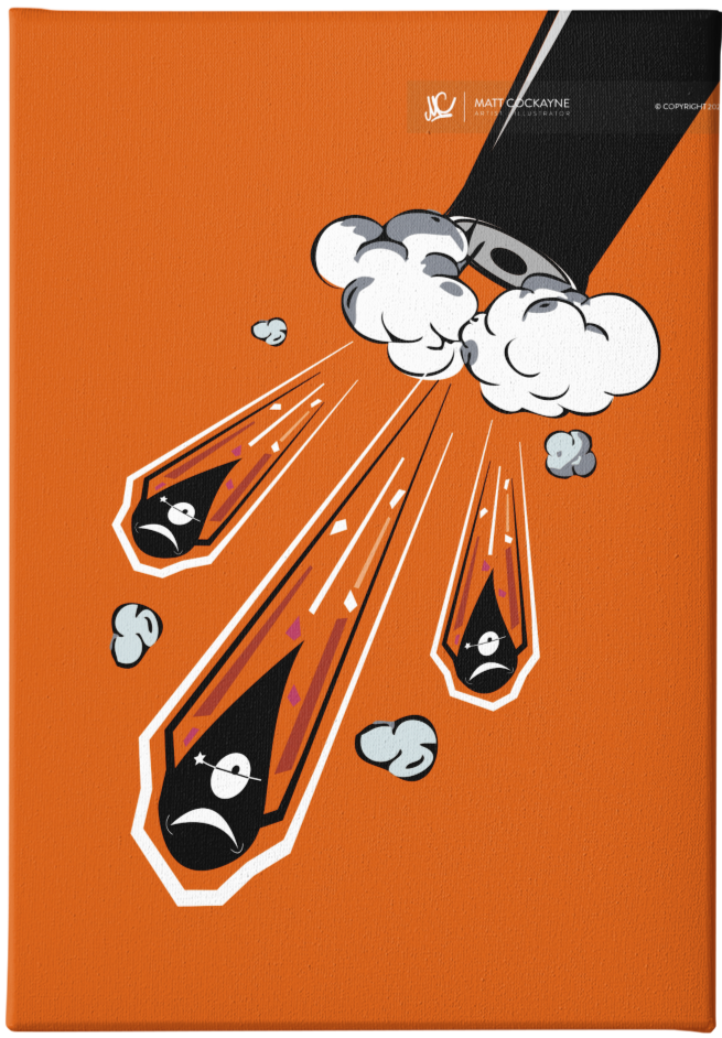 HENDOS- ATTACK OF THE HENDOS - Sheffield Prints - Wall Art - Poster - Print - Canvas -Illustration