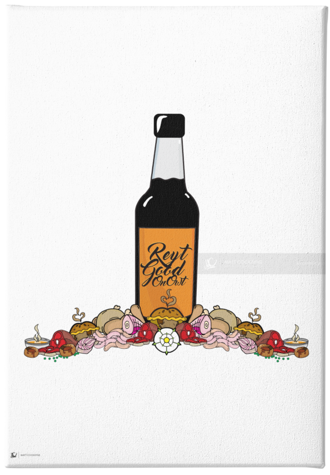 HENDOS- REYT GOOD ON OWT - Sheffield Prints - Wall Art - Poster - Print - Canvas - Illustration