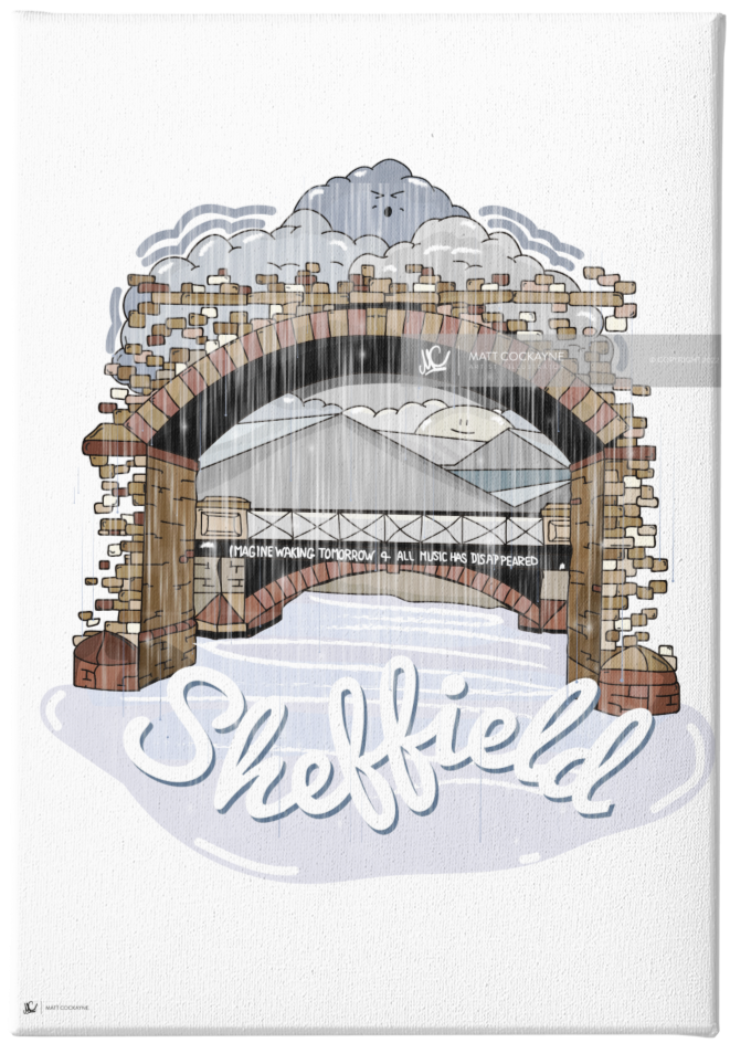 IF THE MUSIC WAS GONE - Sheffield Prints - Wall Art - Poster - Print - Canvas - Illustration