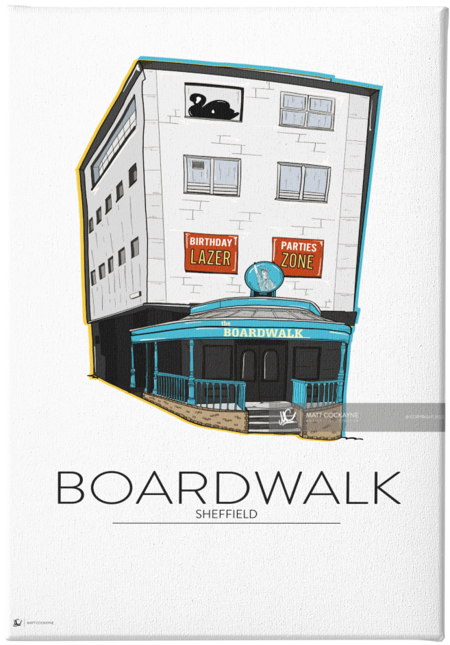 CLUBS - BOARDWALK - Sheffield Prints - Wall Art - Poster - Print - Canvas - Illustration