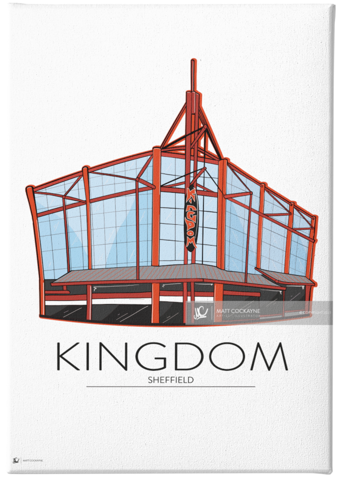 CLUBS - KINGDOM - Sheffield Prints - Wall Art - Poster - Print - Canvas - Illustration