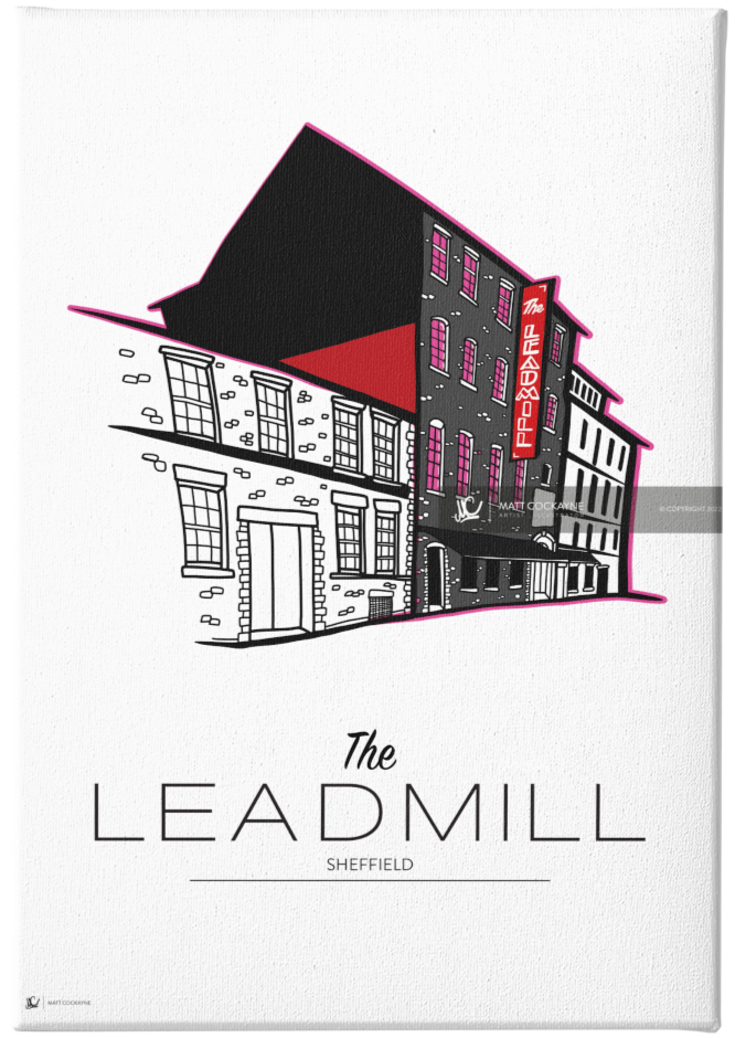 CLUBS - LEADMILL - Sheffield Prints - Wall Art - Poster - Print - Canvas - Illustration