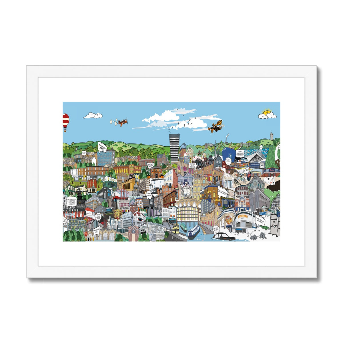 The Sheffield Scene Framed & Mounted Print