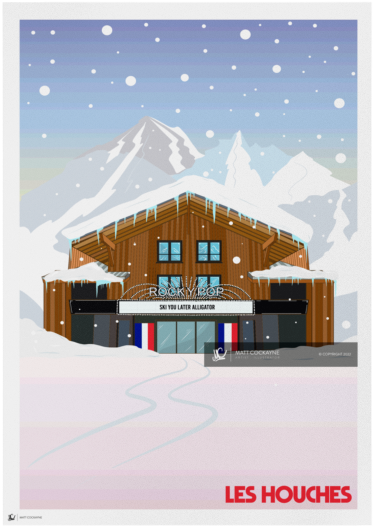 Les Houches - Wall art - print - canvas - poster - illustration