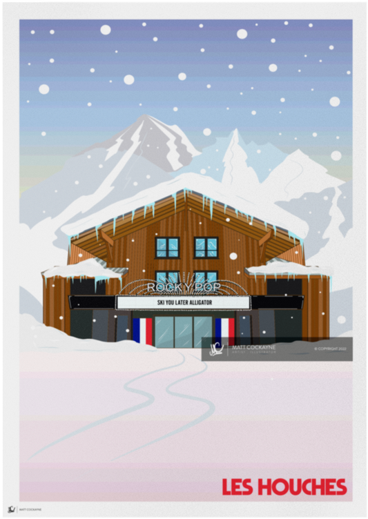 Les Houches - Wall art - print - canvas - poster - illustration