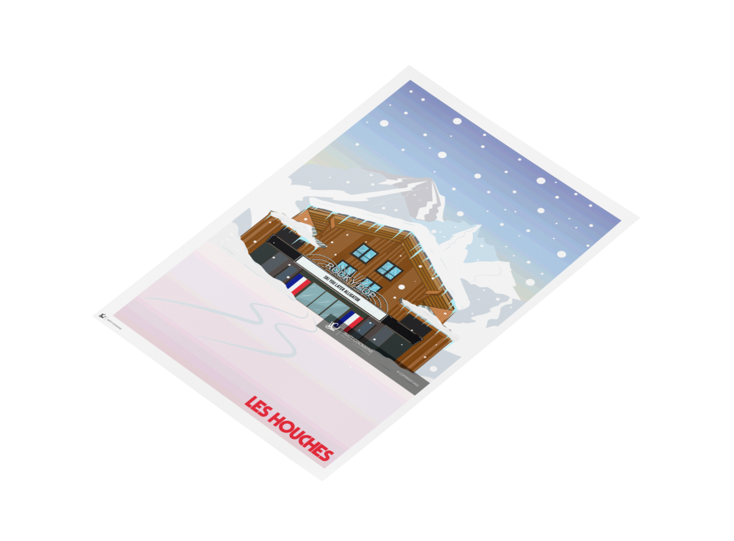 Les Houches - Wall art - print - canvas - poster - illustration