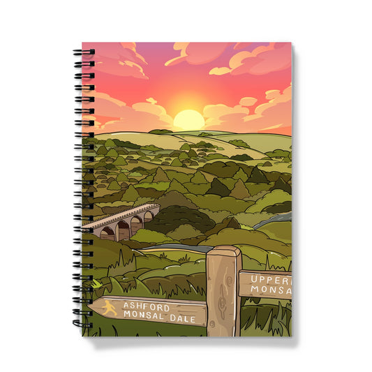 Monsal Head - Into the sunset Notebook