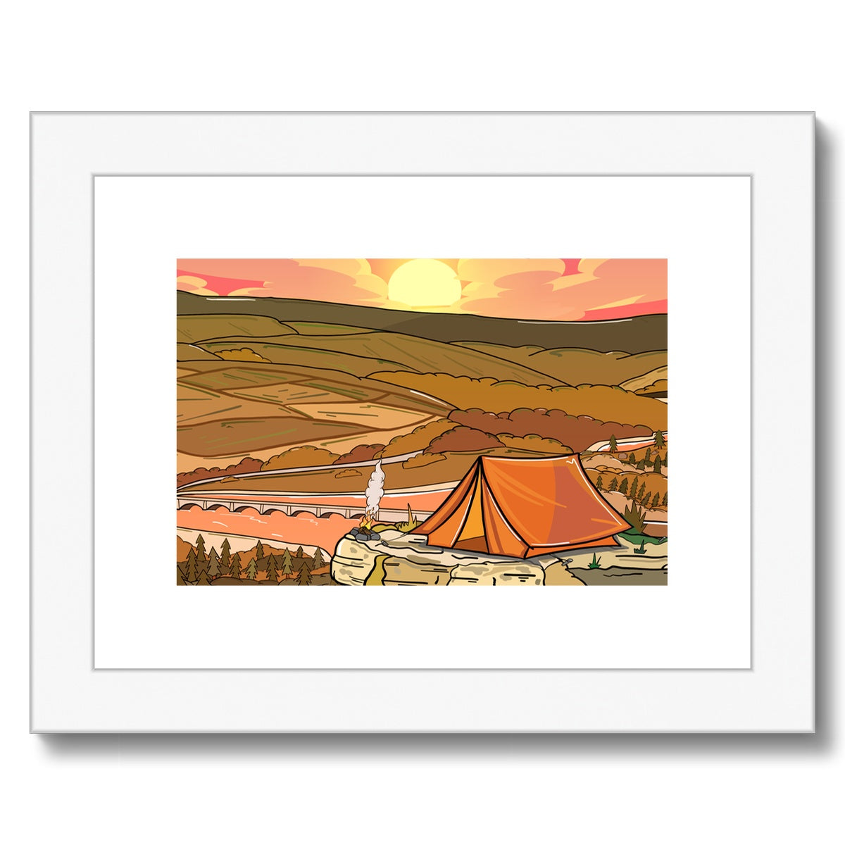 Bamford Edge - Into the sunset Framed & Mounted Print