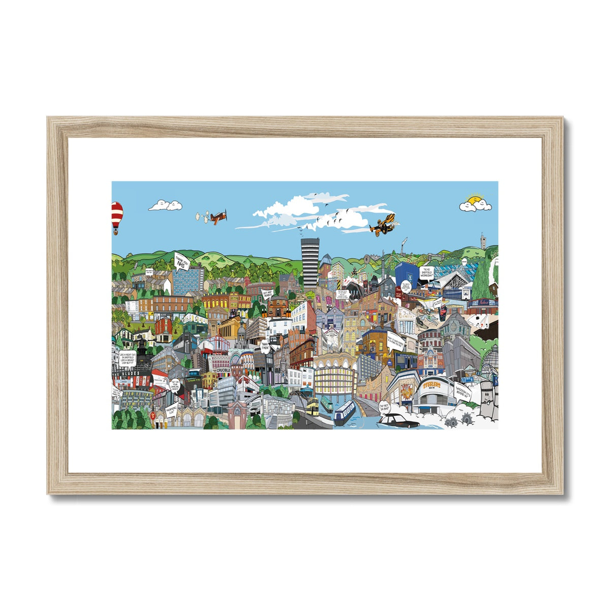 The Sheffield Scene Framed & Mounted Print
