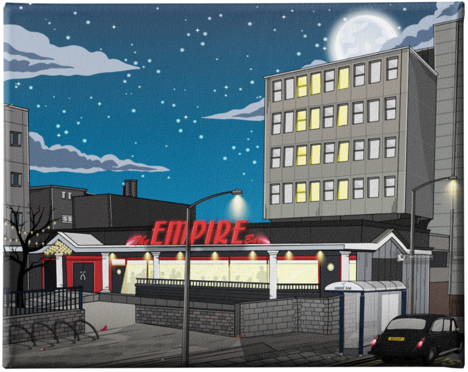 EMPIRE BAR - Wall Art - Poster - Print - Canvas - Illustration
