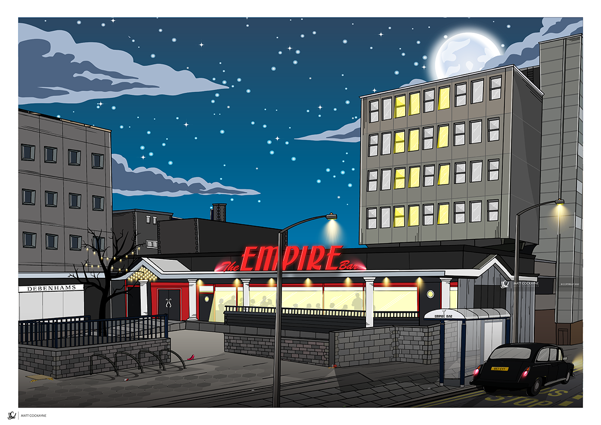 EMPIRE BAR - Wall Art - Poster - Print - Canvas - Illustration