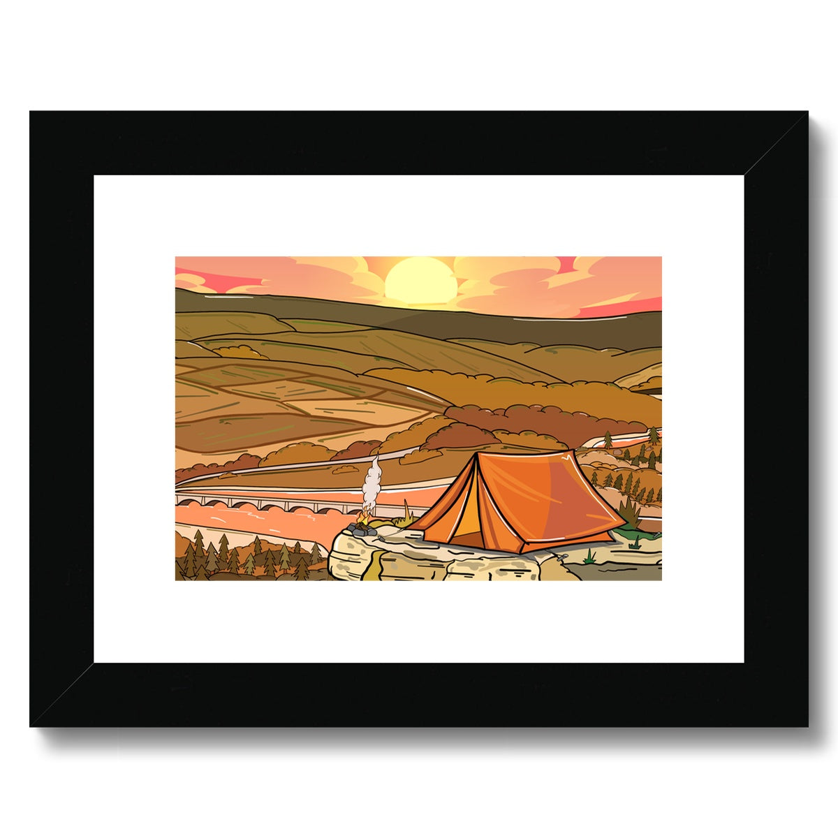 Bamford Edge - Into the sunset Framed & Mounted Print