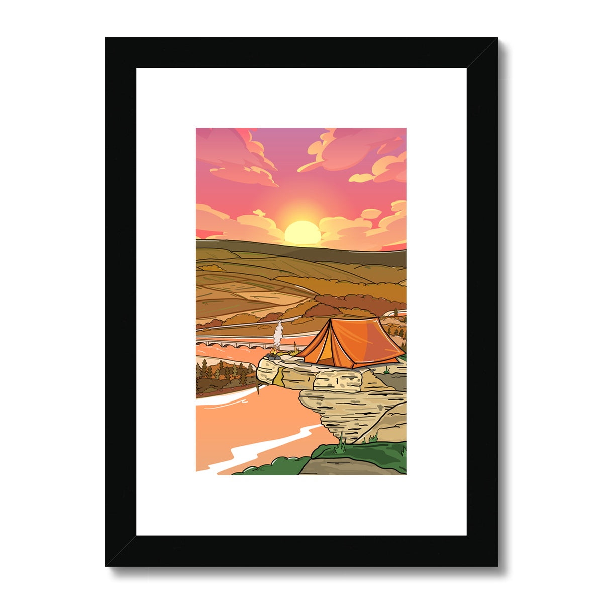 Bamford Edge - Into the sunset Framed & Mounted Print