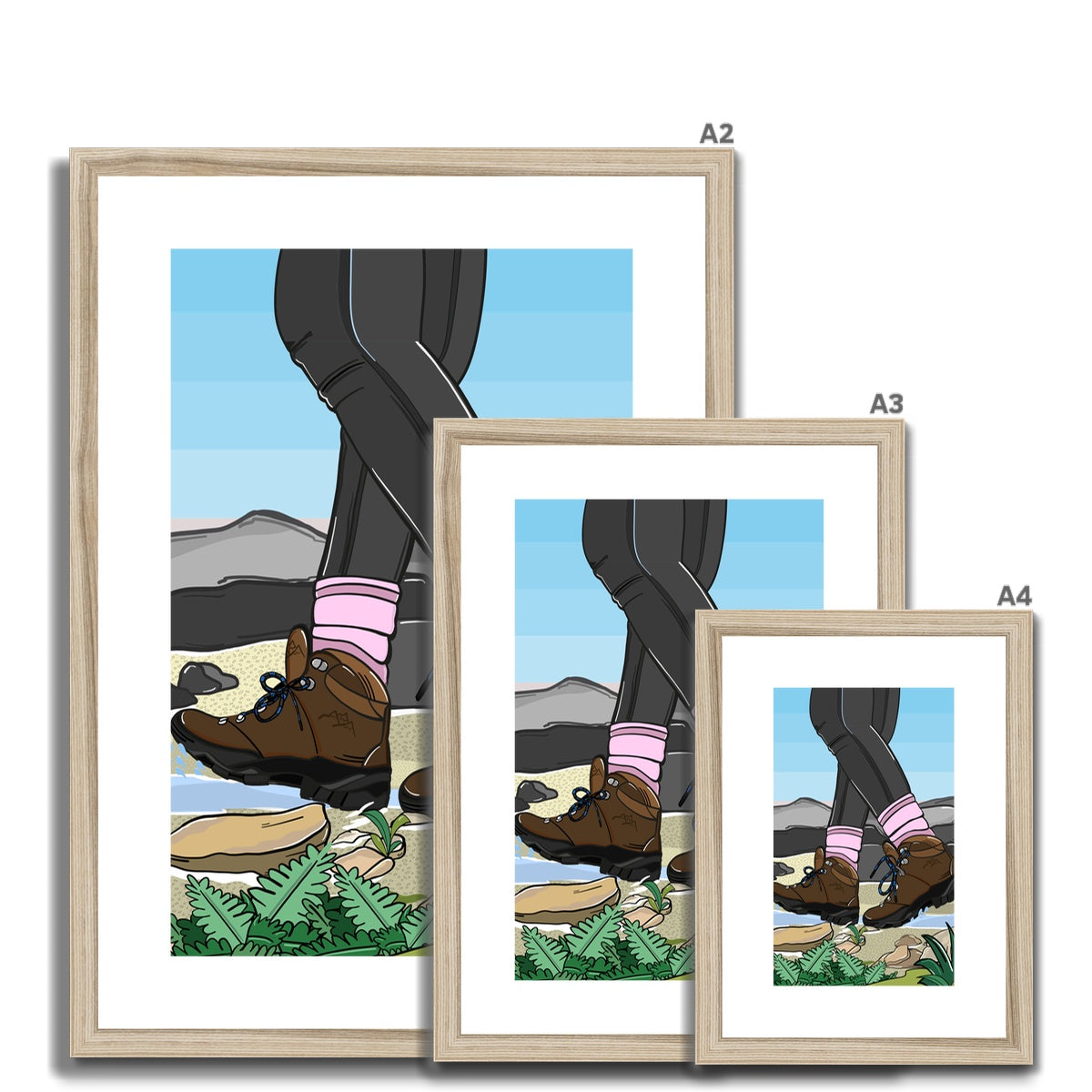 A Hike in the Peaks Framed & Mounted Print