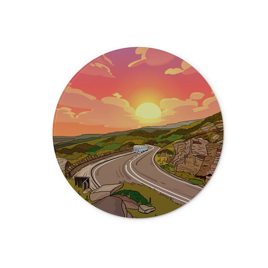 Surprise View - Into the sunset Glass Chopping Board