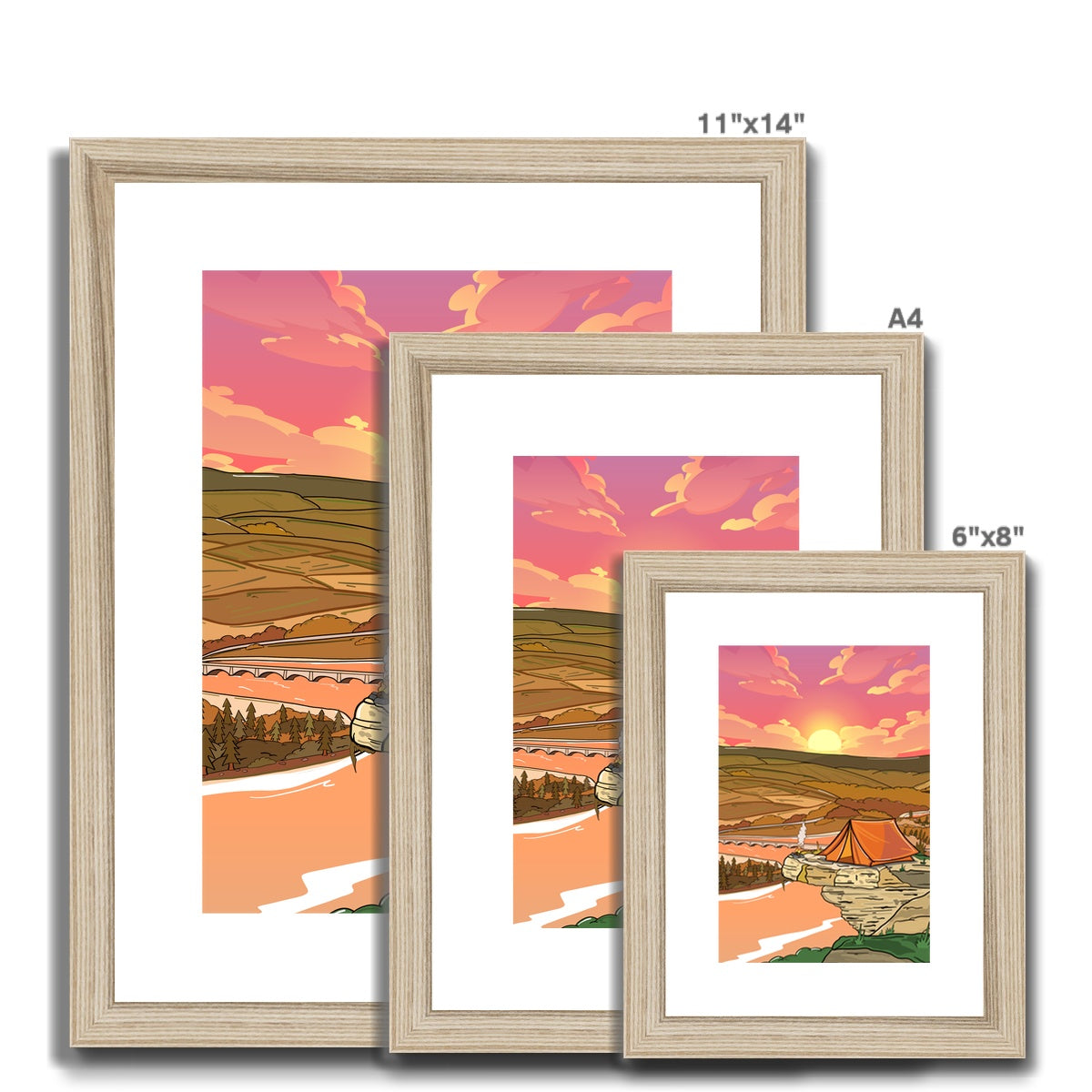 Bamford Edge - Into the sunset Framed & Mounted Print