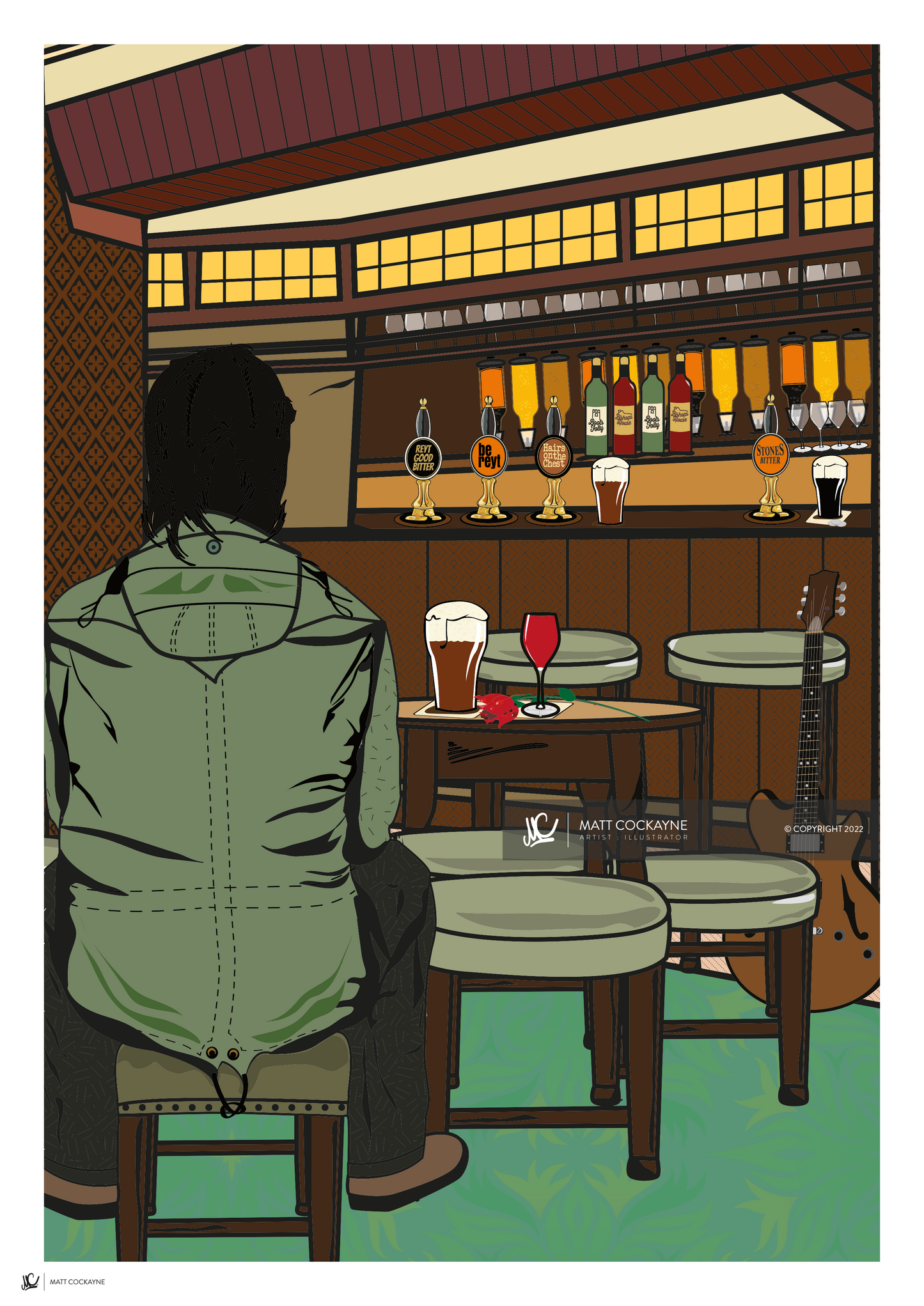 ALE ART - FIRST DATE - FAGANS - Sheffield Prints - Wall Art - Poster - Print - Canvas - Illustration