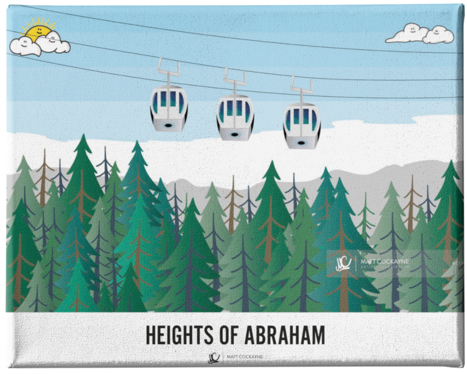 HEIGHTS OF ABRAHAM - Peak District Prints - Wall Art - Poster - Print - Canvas - Illustration