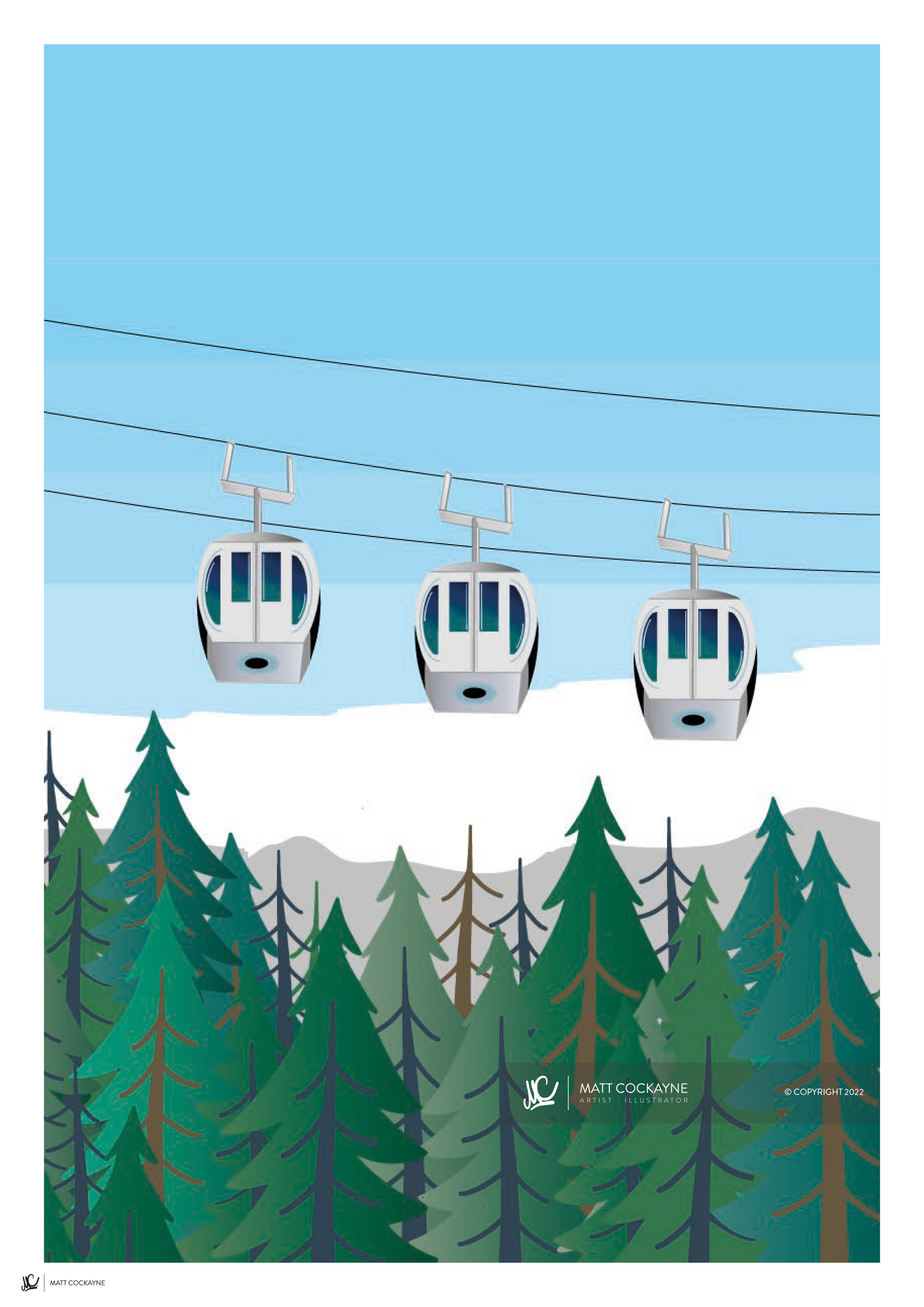 HEIGHTS OF ABRAHAM - Peak District Prints - Wall Art - Poster - Print - Canvas - Illustration