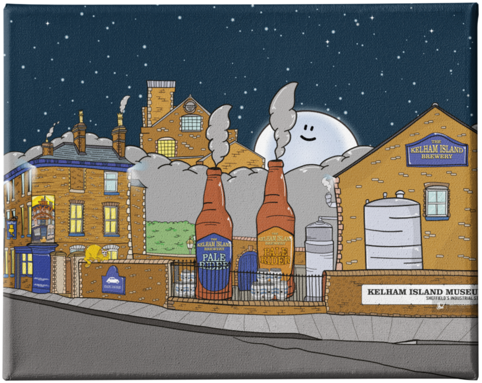 KELHAM ISLAND BREWERY - Wall Art - Poster - Print - Canvas - Illustration