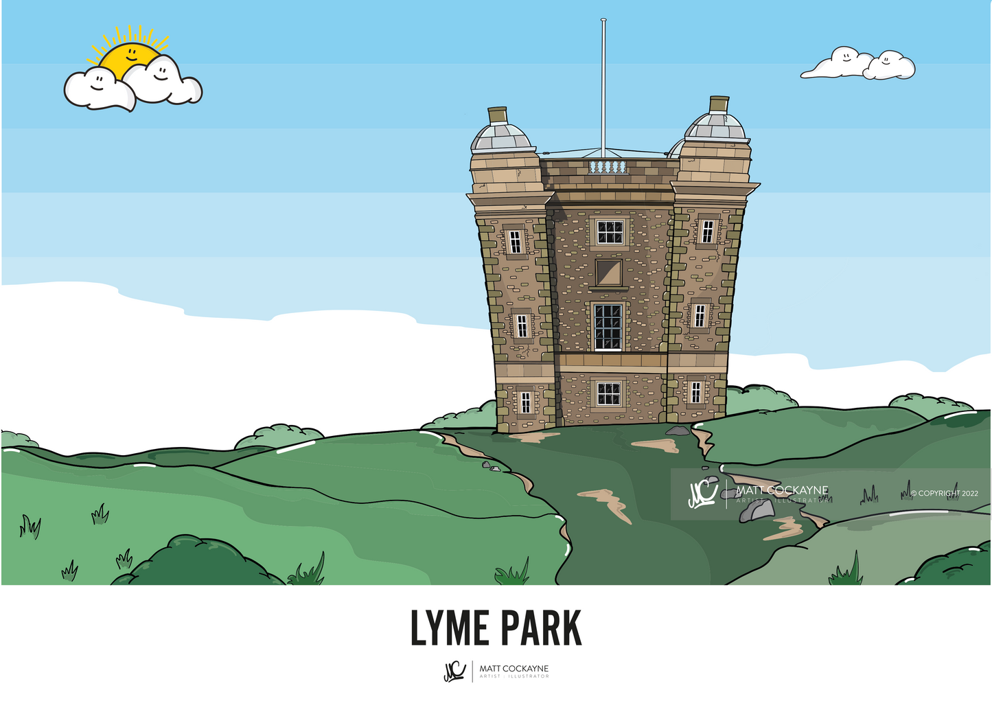 LYME PARK - Peak District Prints - Wall Art - Poster - Print - Canvas - Illustration