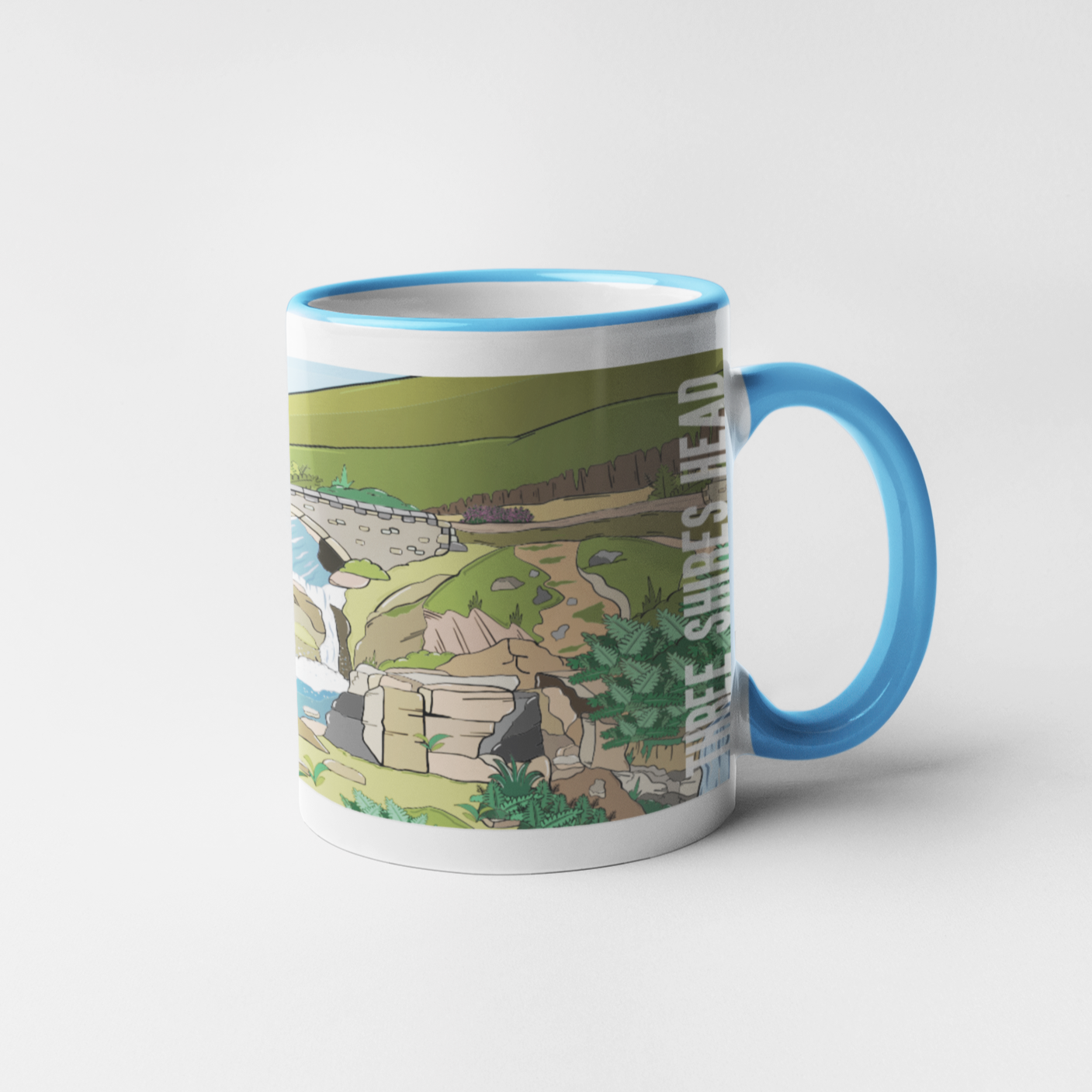 THREE SHIRE HEAD - Mug - Peak District Art collection