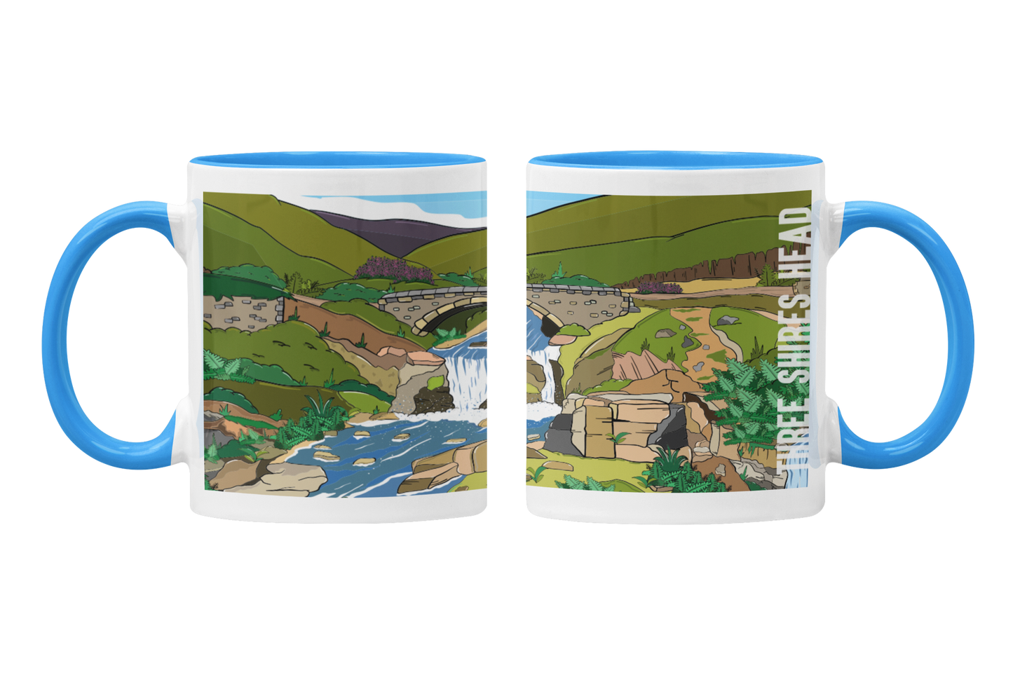 THREE SHIRE HEAD - Mug - Peak District Art collection