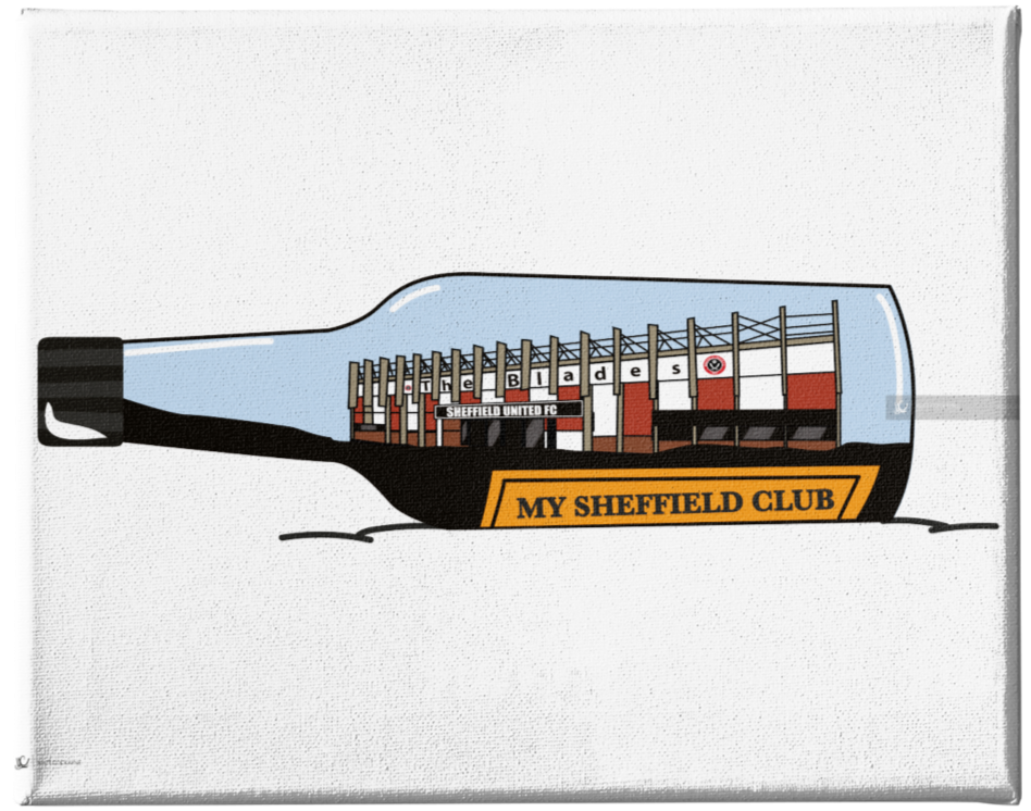 MY SHEFFIELD CLUB SUFC - Wall Art - Poster - Print - Canvas - Illustration